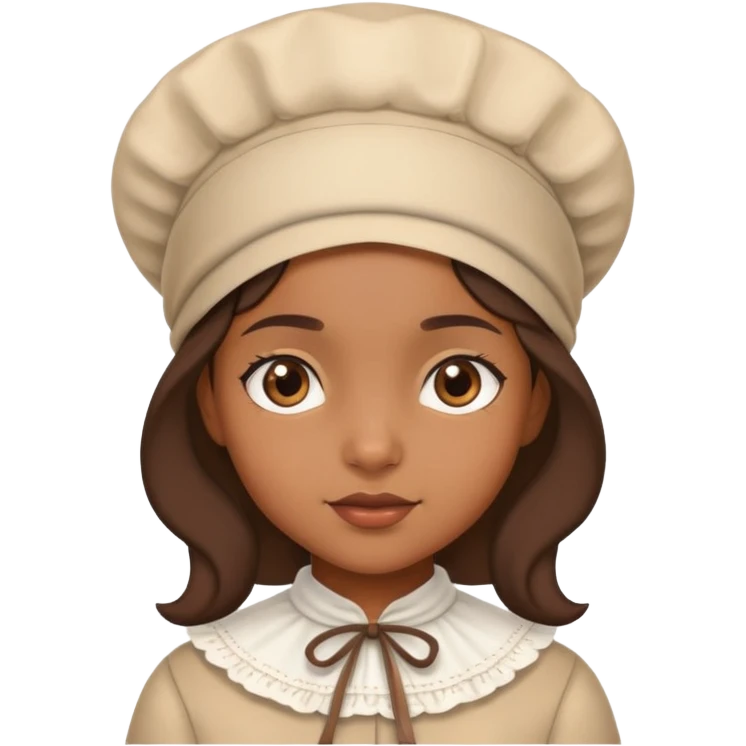 Brown girl wearing a bonnet  emoji