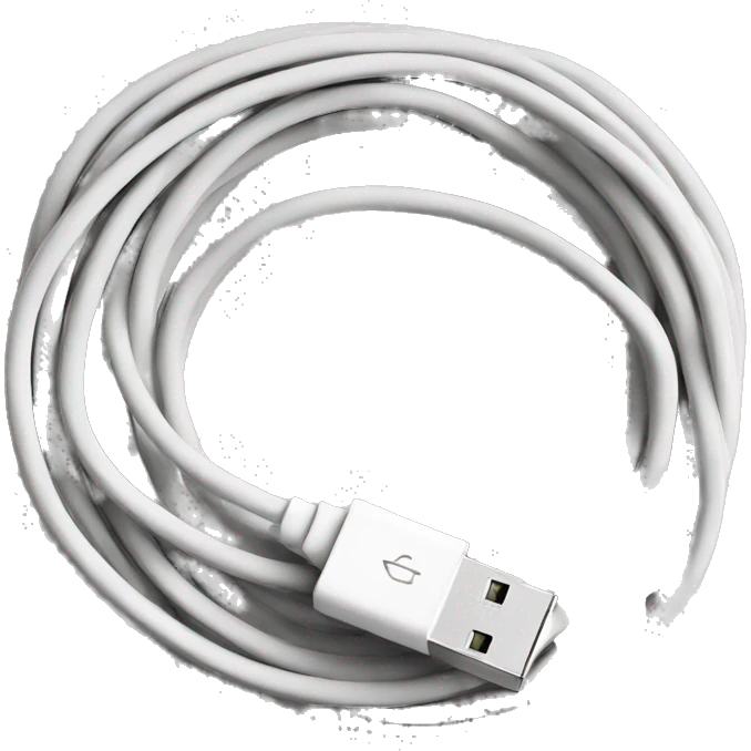 White usb cable  emoji