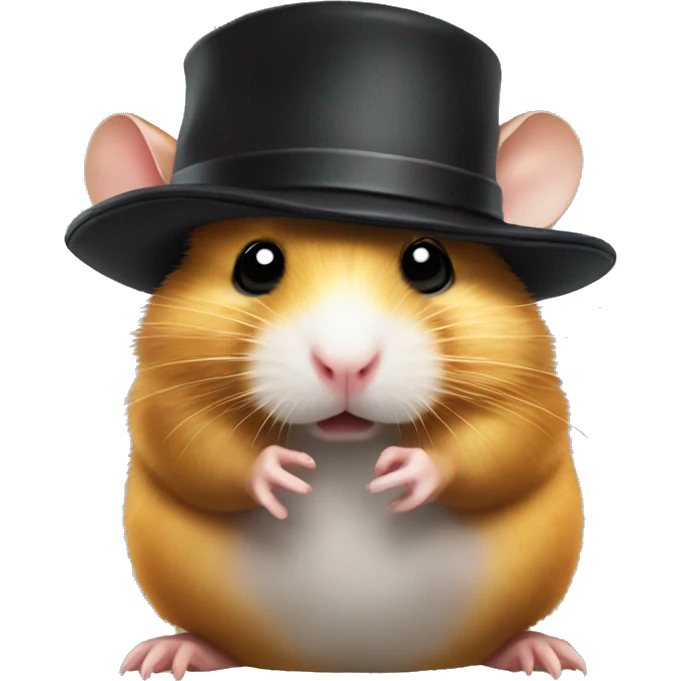 hamster with a gangster hat  emoji