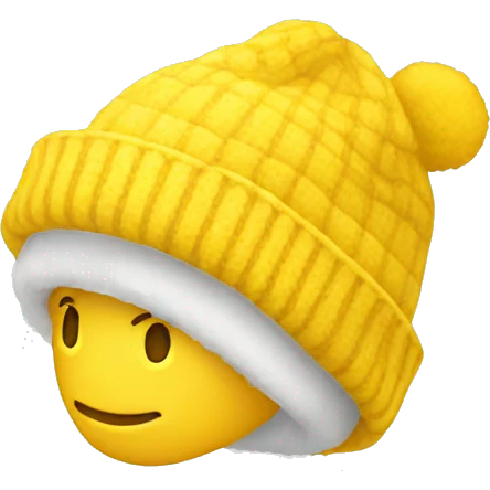 yellow winter hat emoji