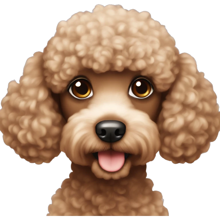 Small poodle brown emoji