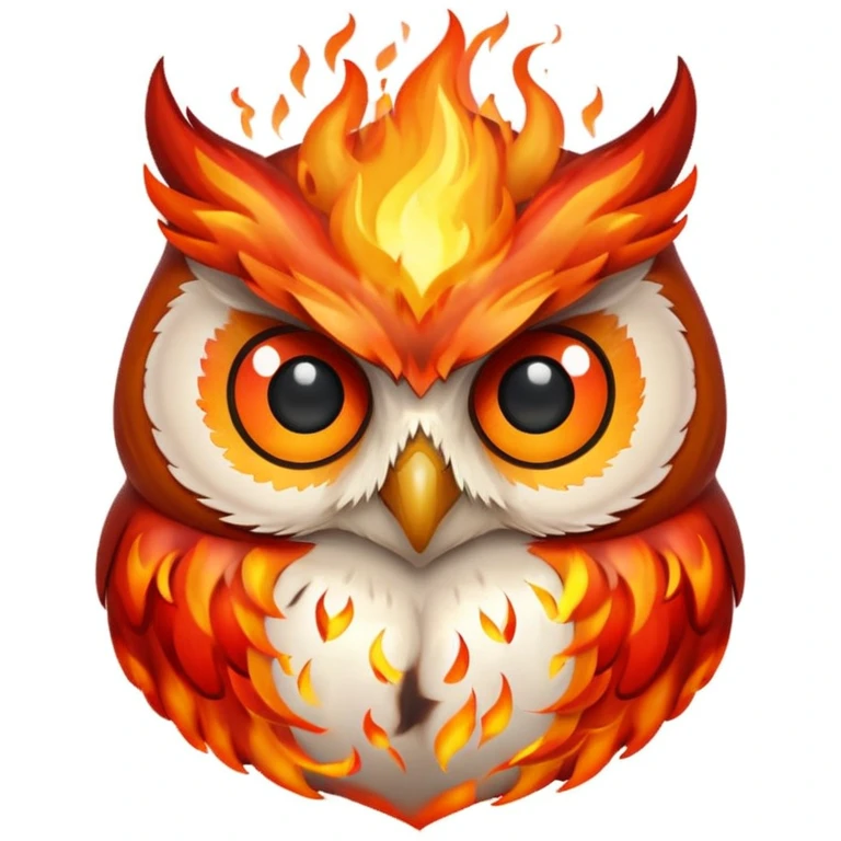 Owl on fire emoji