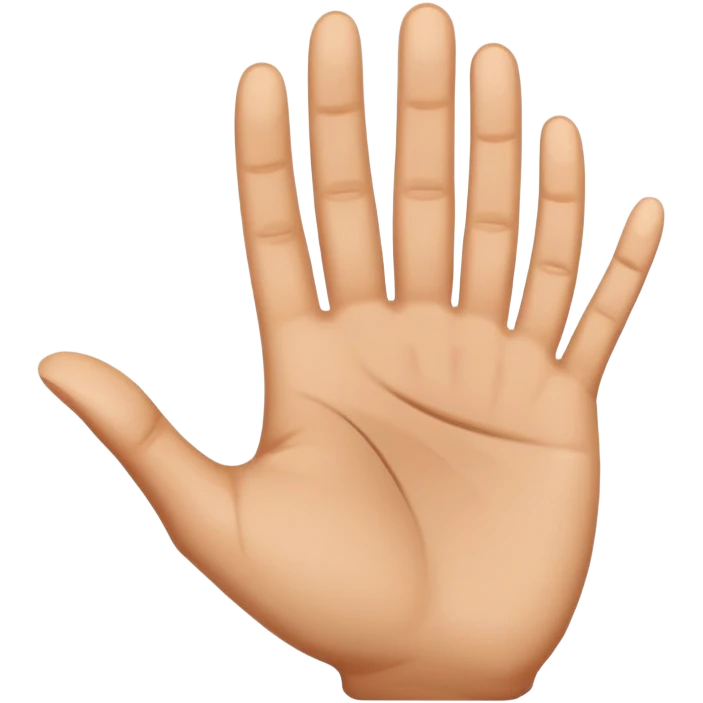 stop hand gesture with palm facing forward emoji