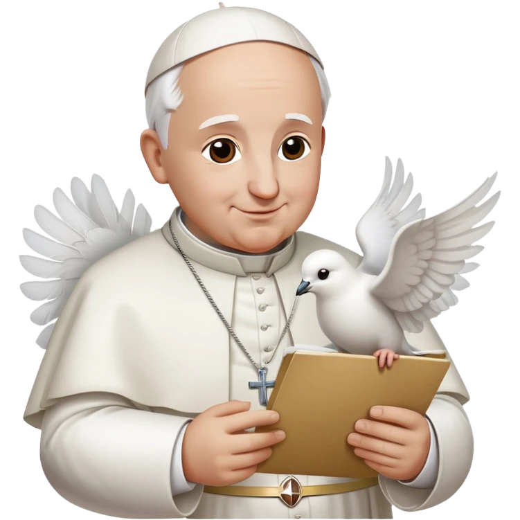 Dove with letter pope emoji