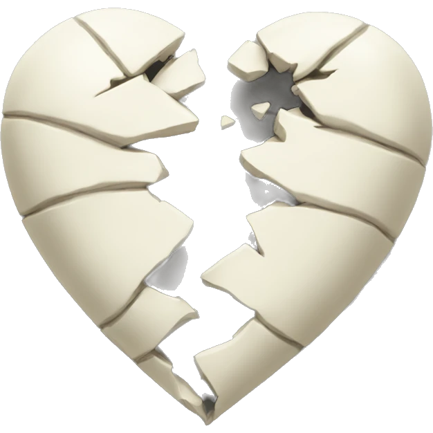 broken heart ivory  emoji