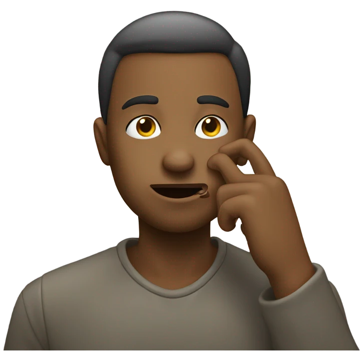 Person biting finger  emoji