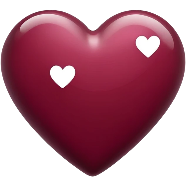 Burgundy heart  emoji