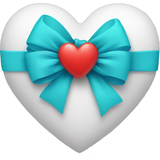 Heart with bow emoji