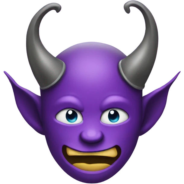 Emoji of purple devil with an halo emoji