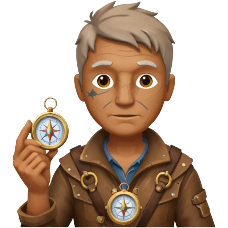 Ancient  man  with compass emoji