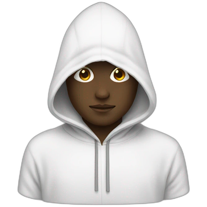White hooded figure emoji