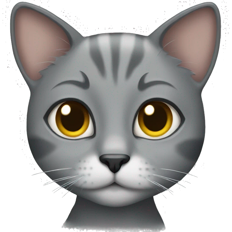 Grey girl cat  emoji