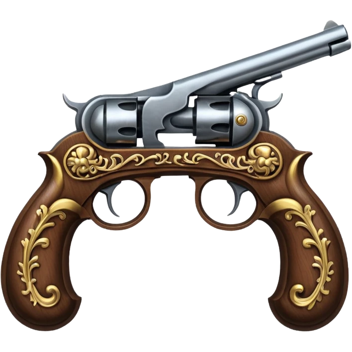 2 flintlock pistols crossed to make an x emoji