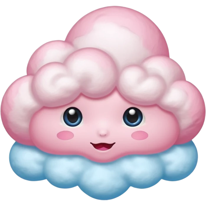 cute big White Cloud, eyes emoji