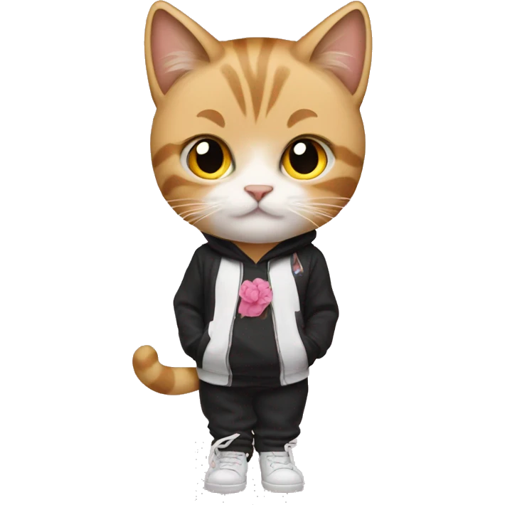 Cat wearing a Taylor swift outfit emoji