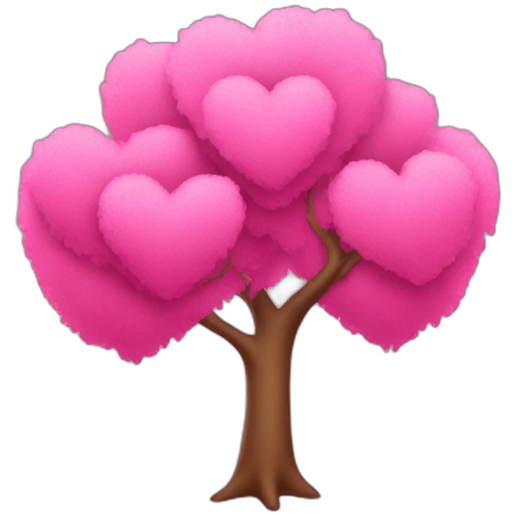 pink love tree emoji