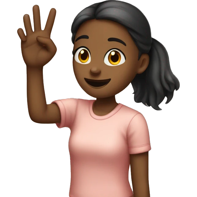 girl saying okay with hand emoji