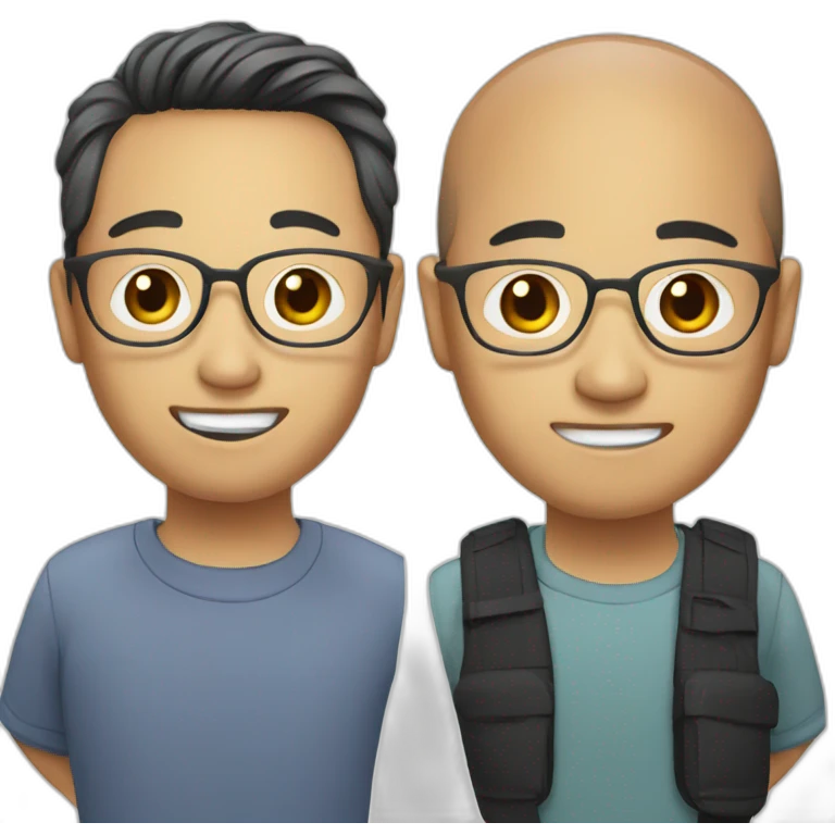 two Chinese podcaster emoji