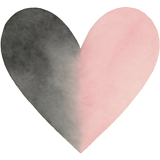 BLACKPINK-inspired object, black and pink colors, soft and artistic watercolor effect emoji