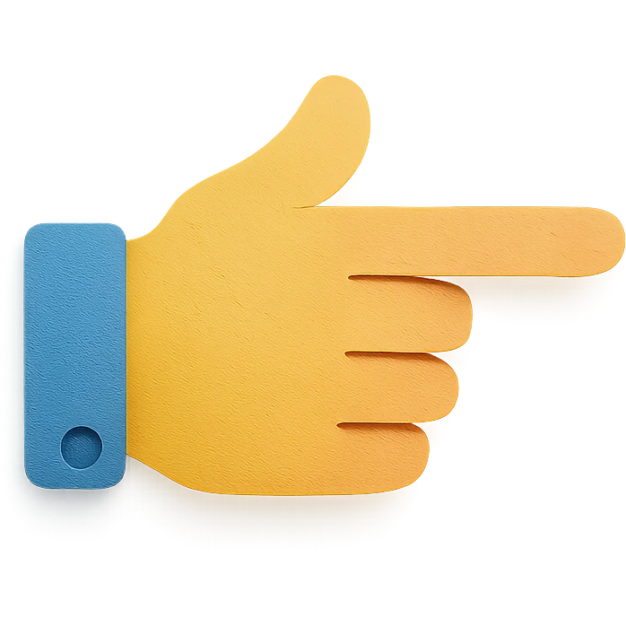 hand pointing forward emoji
