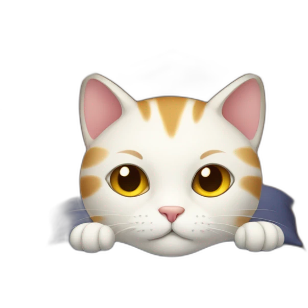 Cat inside house sleep emoji