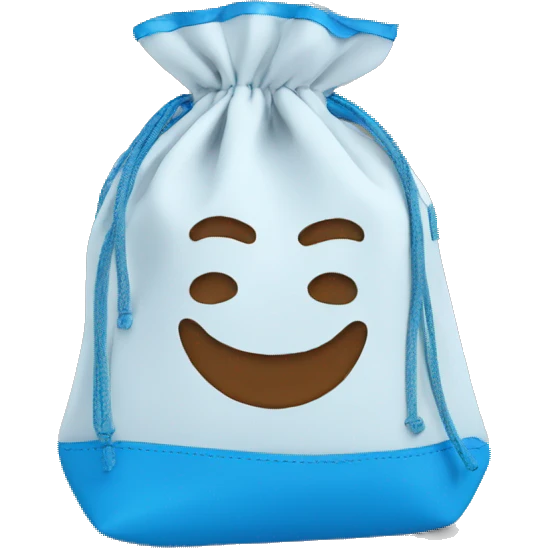 blue self stand pouch emoji