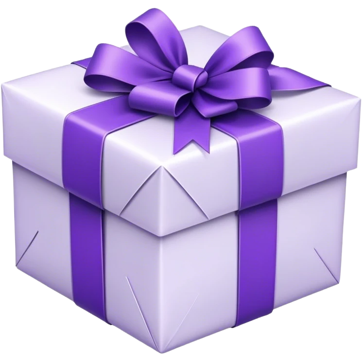 Package with purple ribbons  emoji