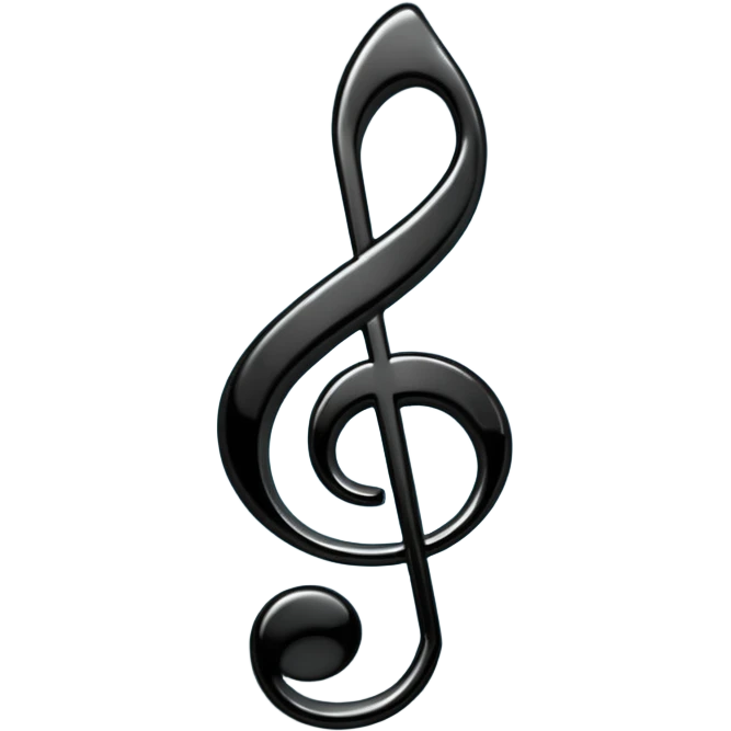 black music note emoji
