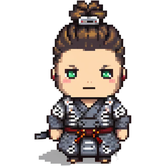 Samurai with topknot emoji