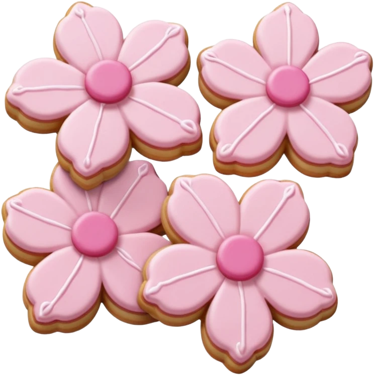 Cherry blossom shaped cookies emoji