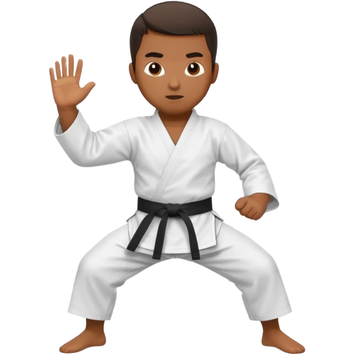 Black guy karate emoji
