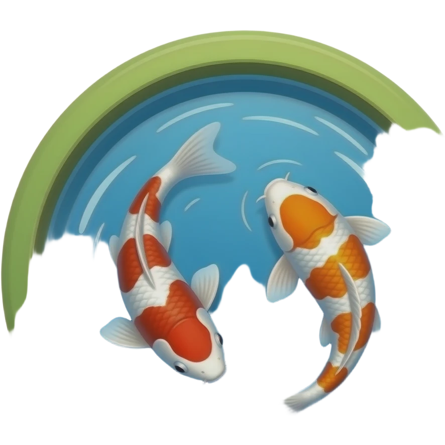 Two koi fish swirling emoji
