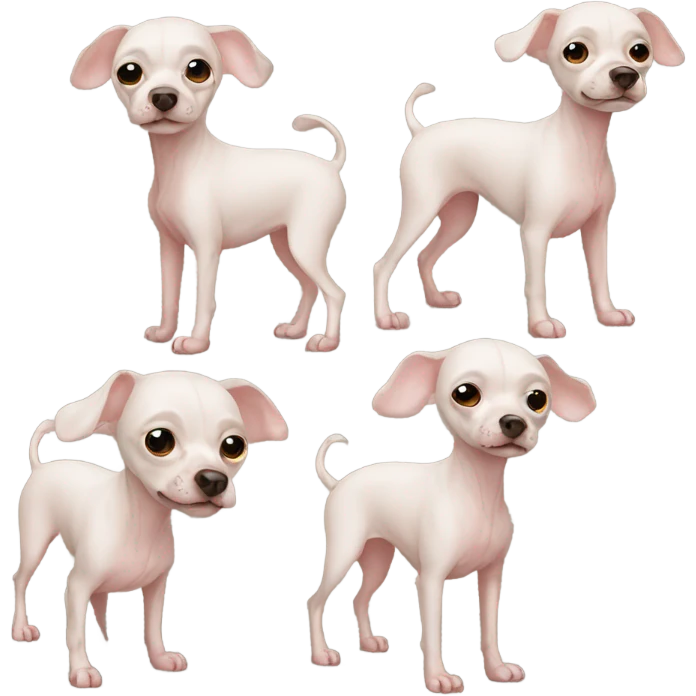 Hairless dog Christmas emoji