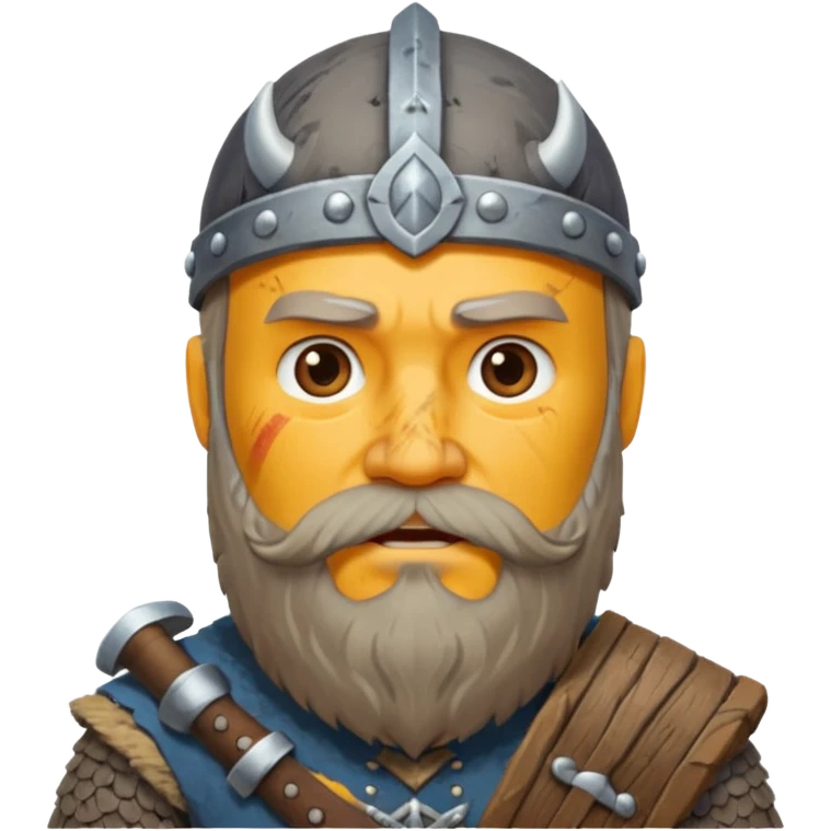 bearded Vikings with out crown emoji