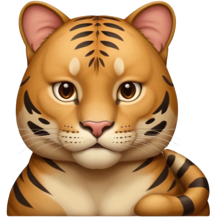 fullbody big cat sitting, whole head human man  emoji