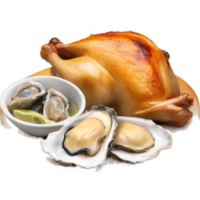 Turkey toast burnt and oysters emoji