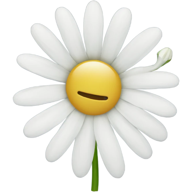 a white daisy flower emoji