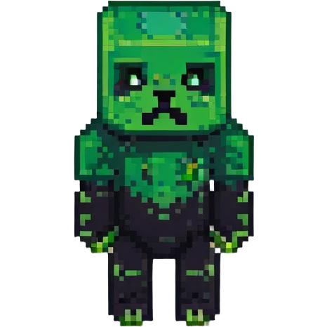 Minecraft Creeper pixel art emoji
