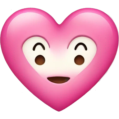 Cute pink heart emoji