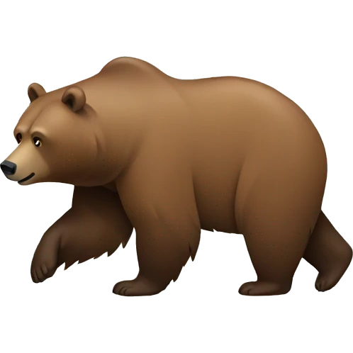 grizzly bear walking  emoji