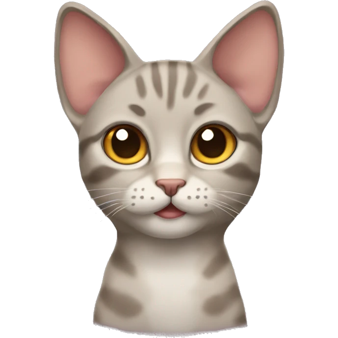 Fold-eared cat emoji