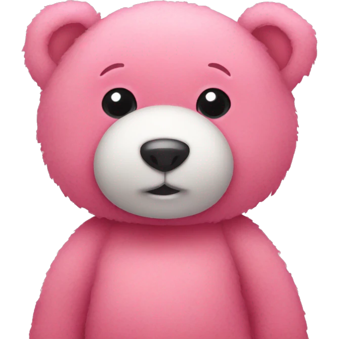 cute pink teddy bear  emoji