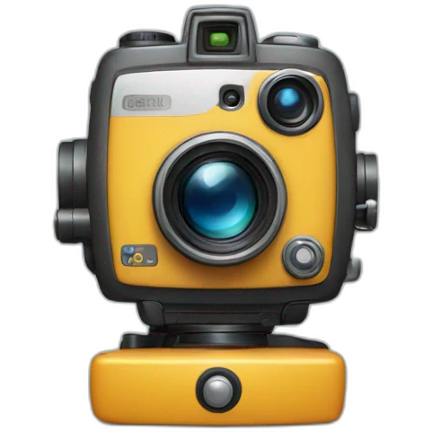 Happy intelligent camera emoji
