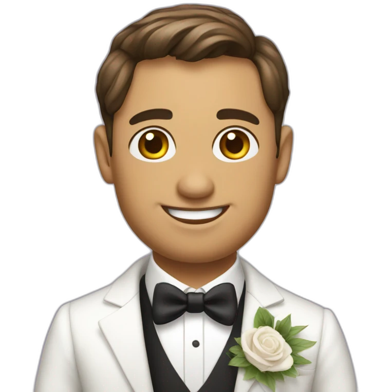 Homme en tenue de mariage emoji