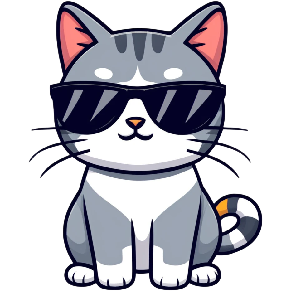 Cat with sunglasses emoji