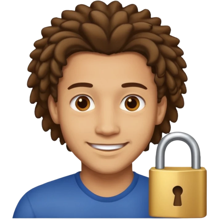 light skin man with locks emoji