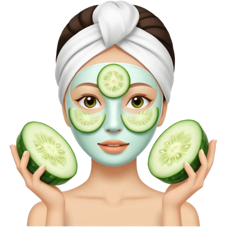 a skincare beauty mask pack for face emoji