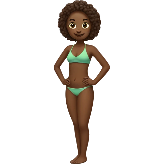 bikini yoga brown girl emoji