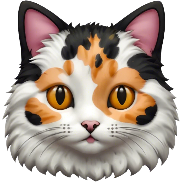 Katze schwarz weiss gefleckt  emoji
