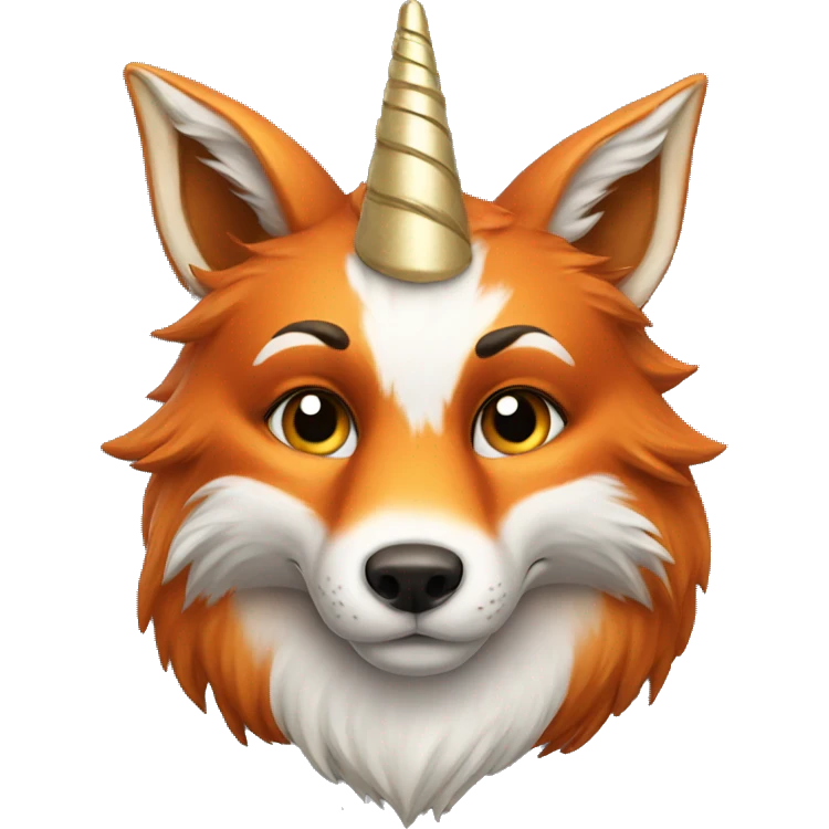 fox with unicorn horn emoji